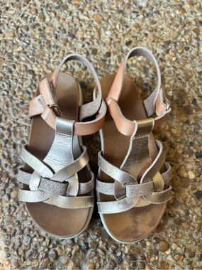 Target Girls Metallic Rose Sandal with Strappy Design